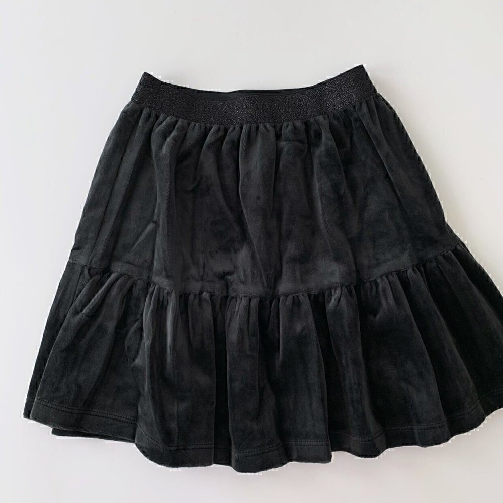 NEW Hanna Andersson Girl Black Velour Skirt 5T 110 Cm or 6-7 years
